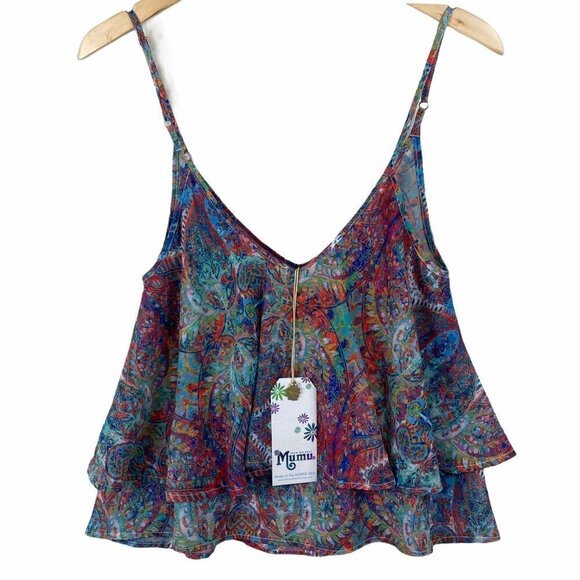 NWT-Show Me Your Mumu Jodi Rae Ruffle Tank- MD - Picture 2 of 9